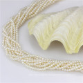 White Loose Pearl Strand 3-4mm AA Perfect Round White Loose Pearl Strand